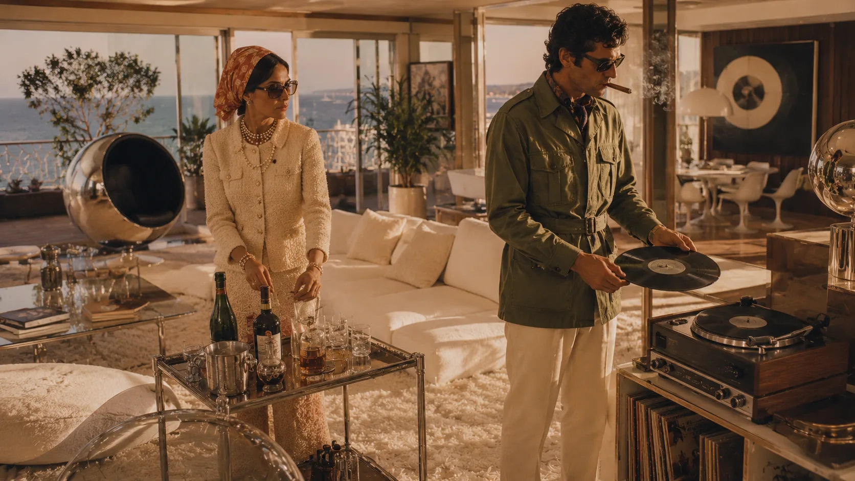 Berenford face-shape guide: a couple at home reviewing handmade Italian sunglasses
