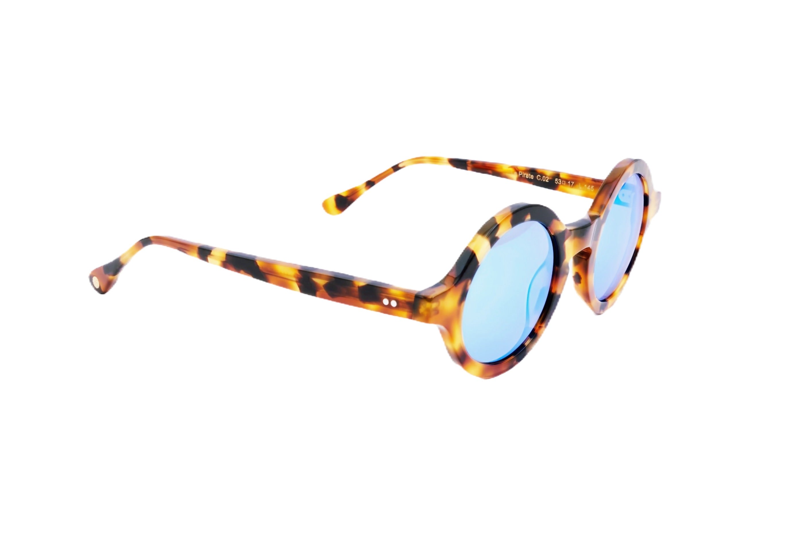 Berenford Le Pirate Aquarama: handmade Italian sunglasses, side view