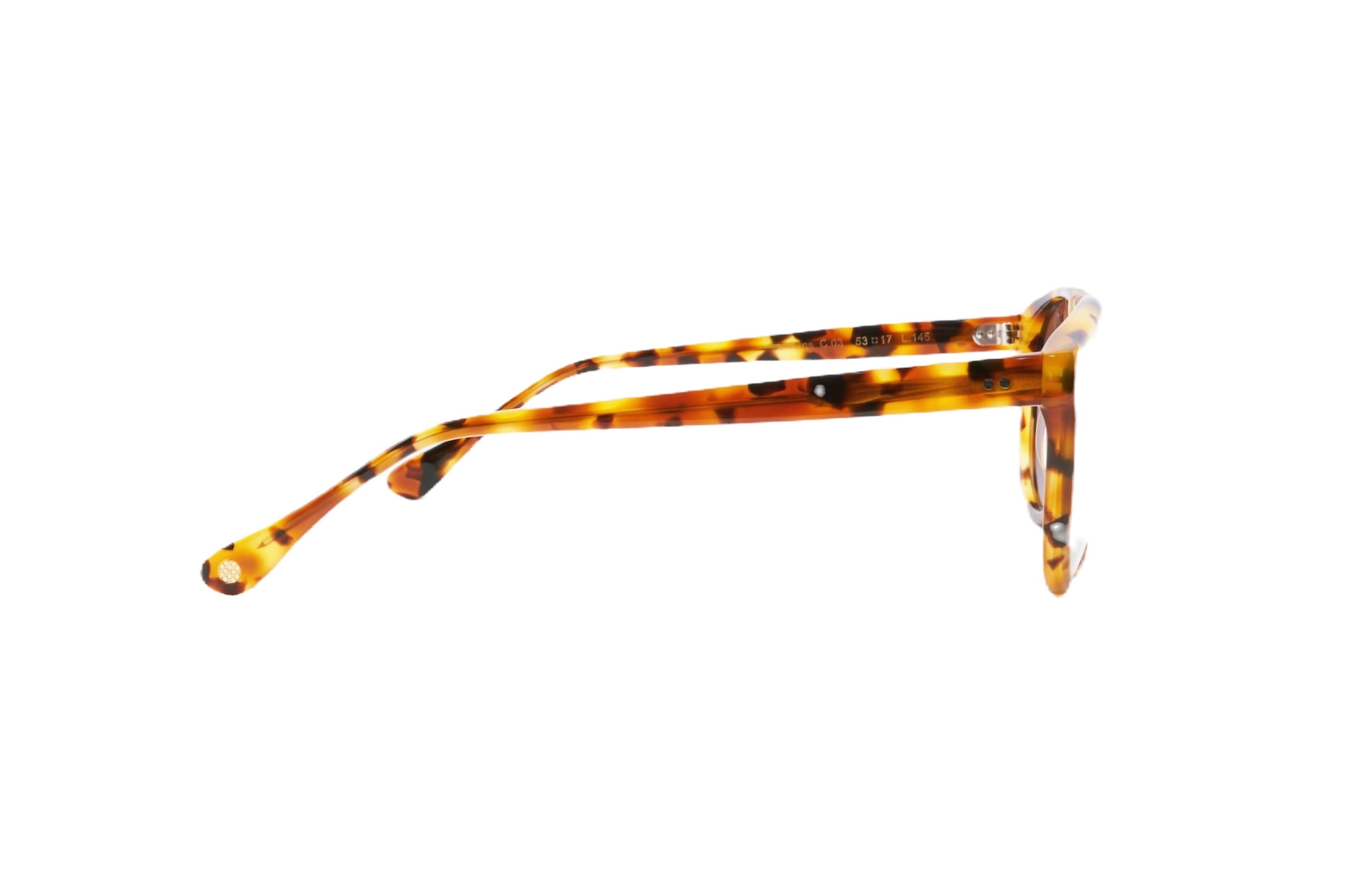 Berenford Le Mans Champion Gold: handmade Italian sunglasses, detail view