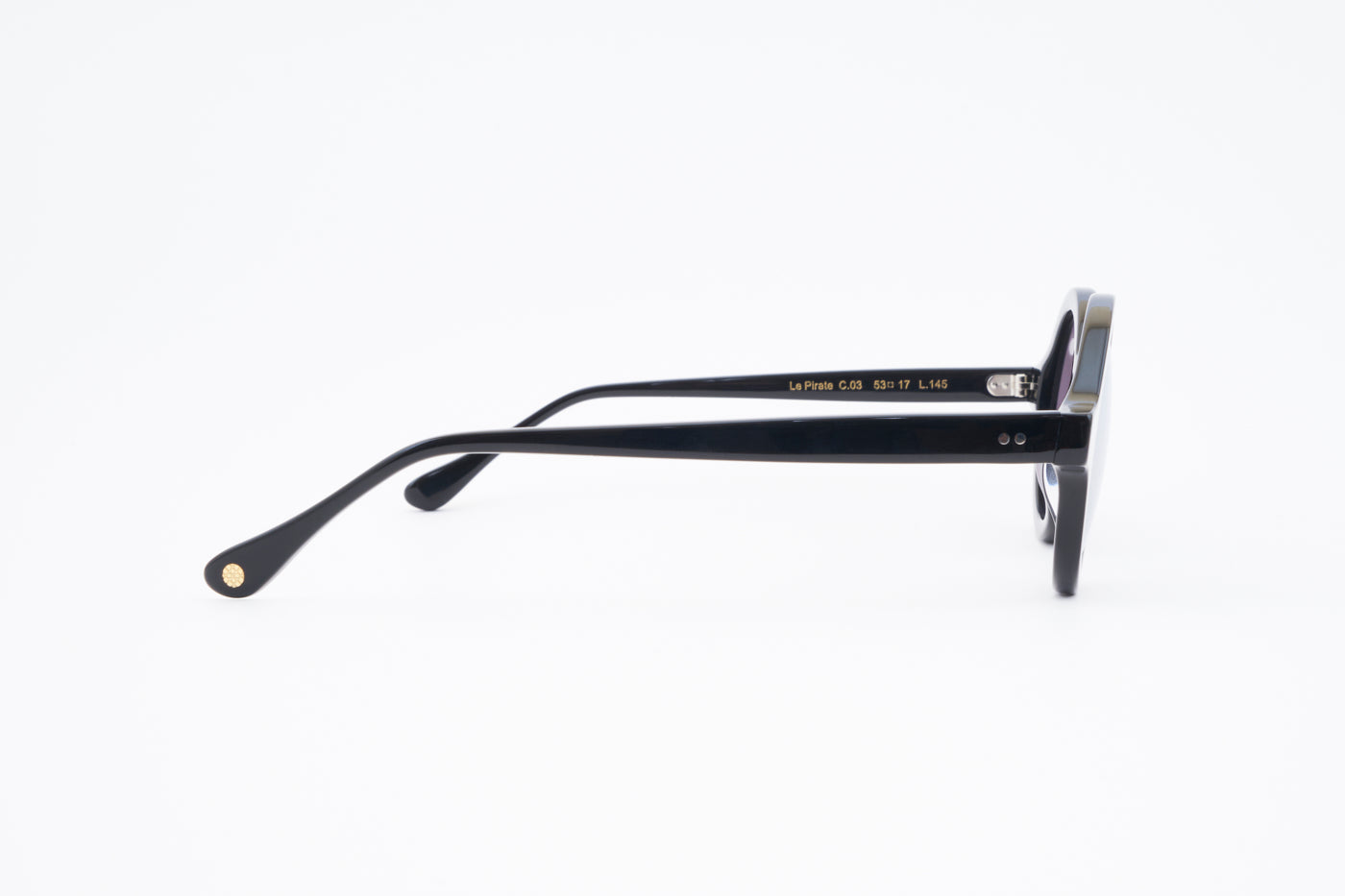 Berenford Le Pirate Silver Splash: handmade Italian sunglasses, detail view