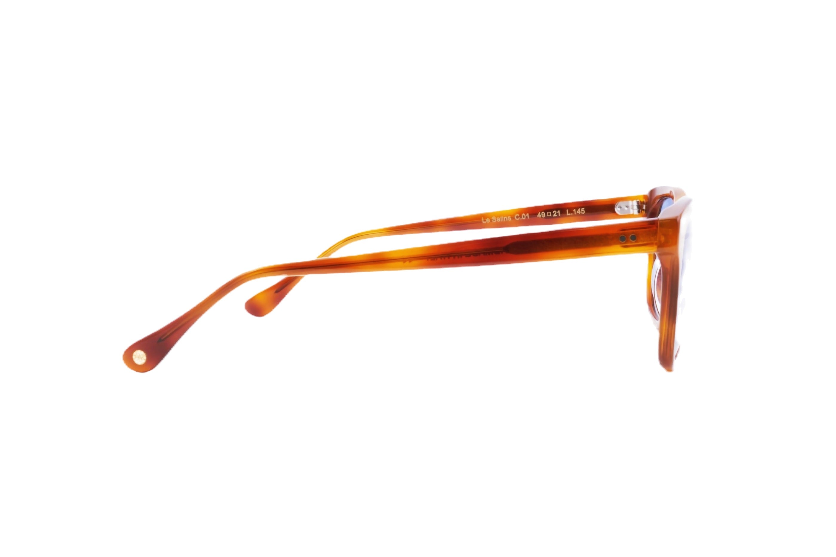 Berenford Les Salins St. Tropez Blue: handmade Italian sunglasses, detail view