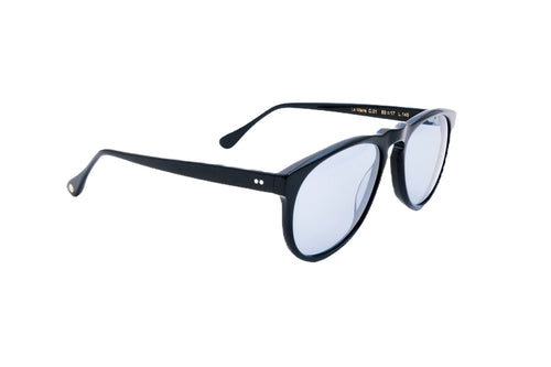 Berenford Le Mans Petrol Blue: handmade Italian sunglasses, side view