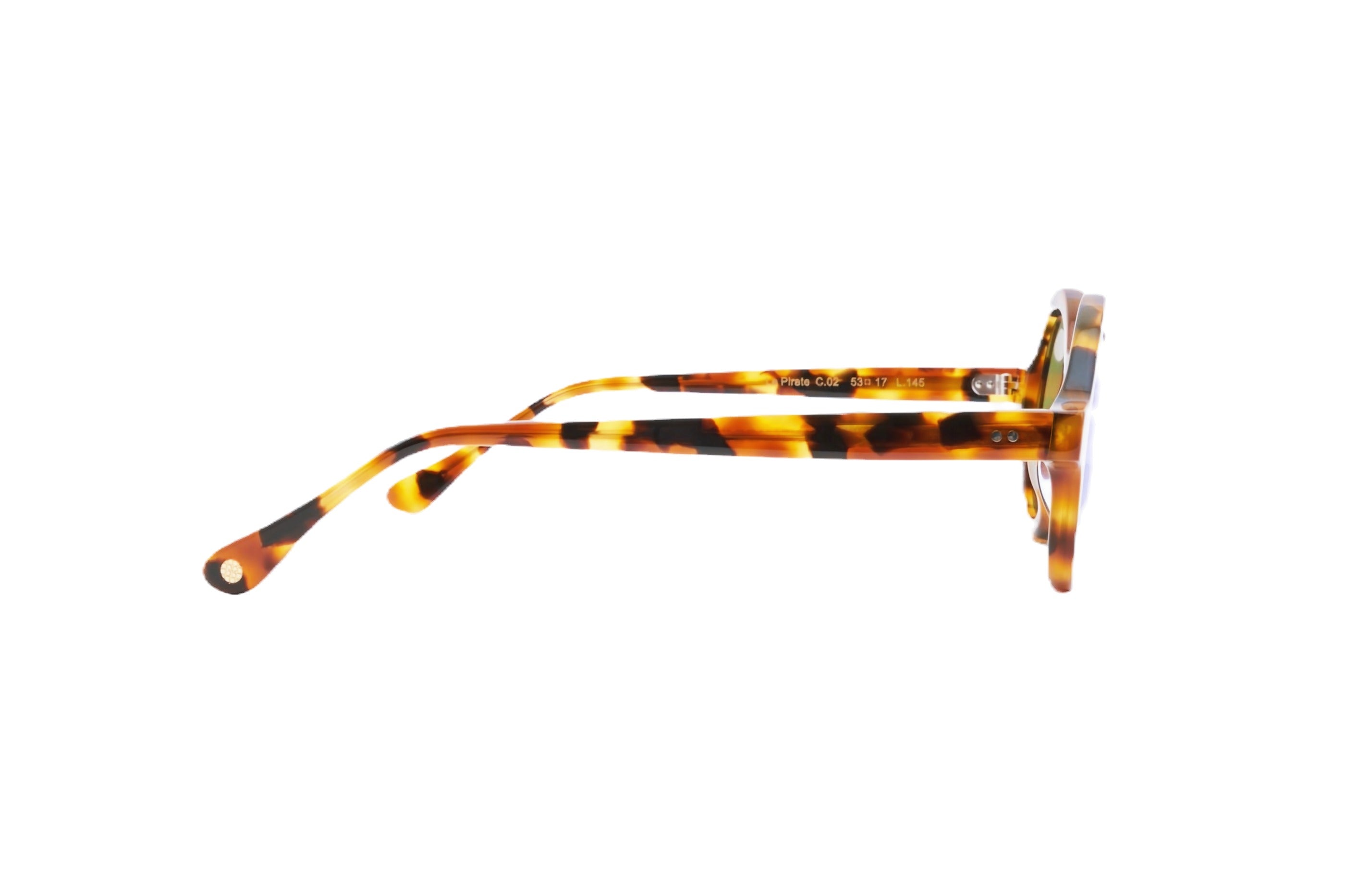 Berenford Le Pirate Aquarama: handmade Italian sunglasses, detail view