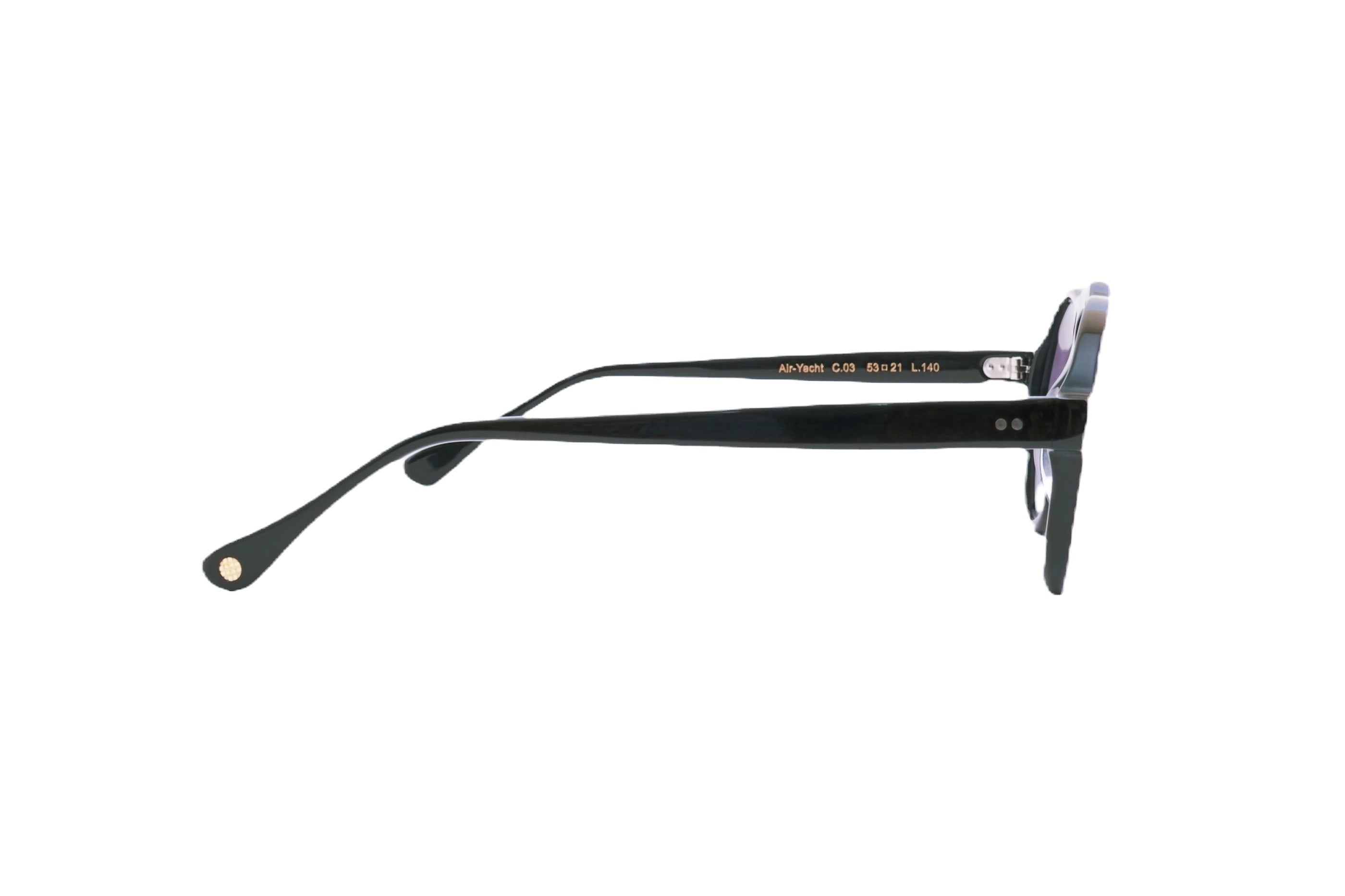 Berenford Air-Yacht Silver Jet: handmade Italian sunglasses, detail view
