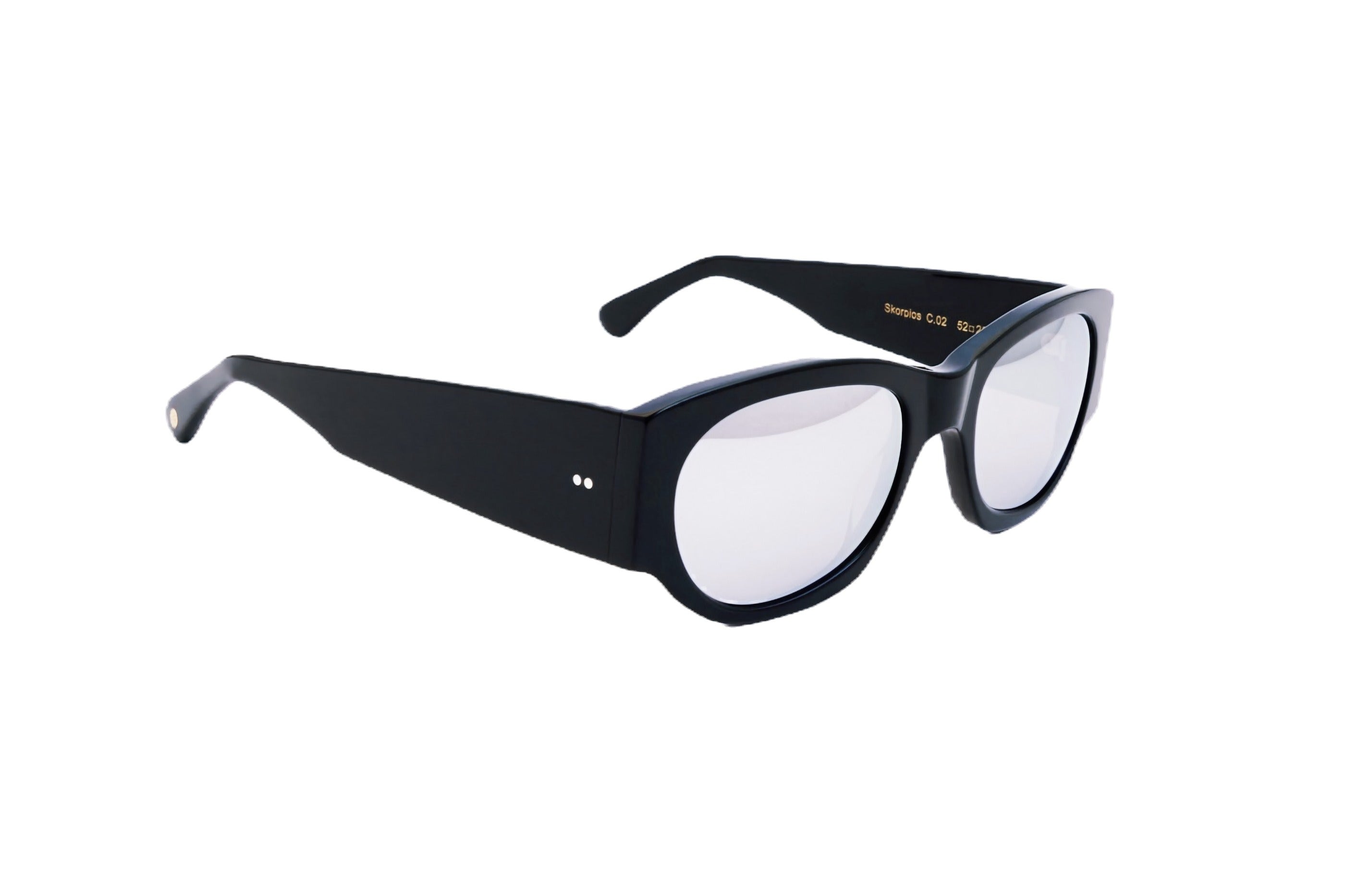 Berenford Skorpios Aristotle Ghiacciaio: handmade Italian sunglasses, side view