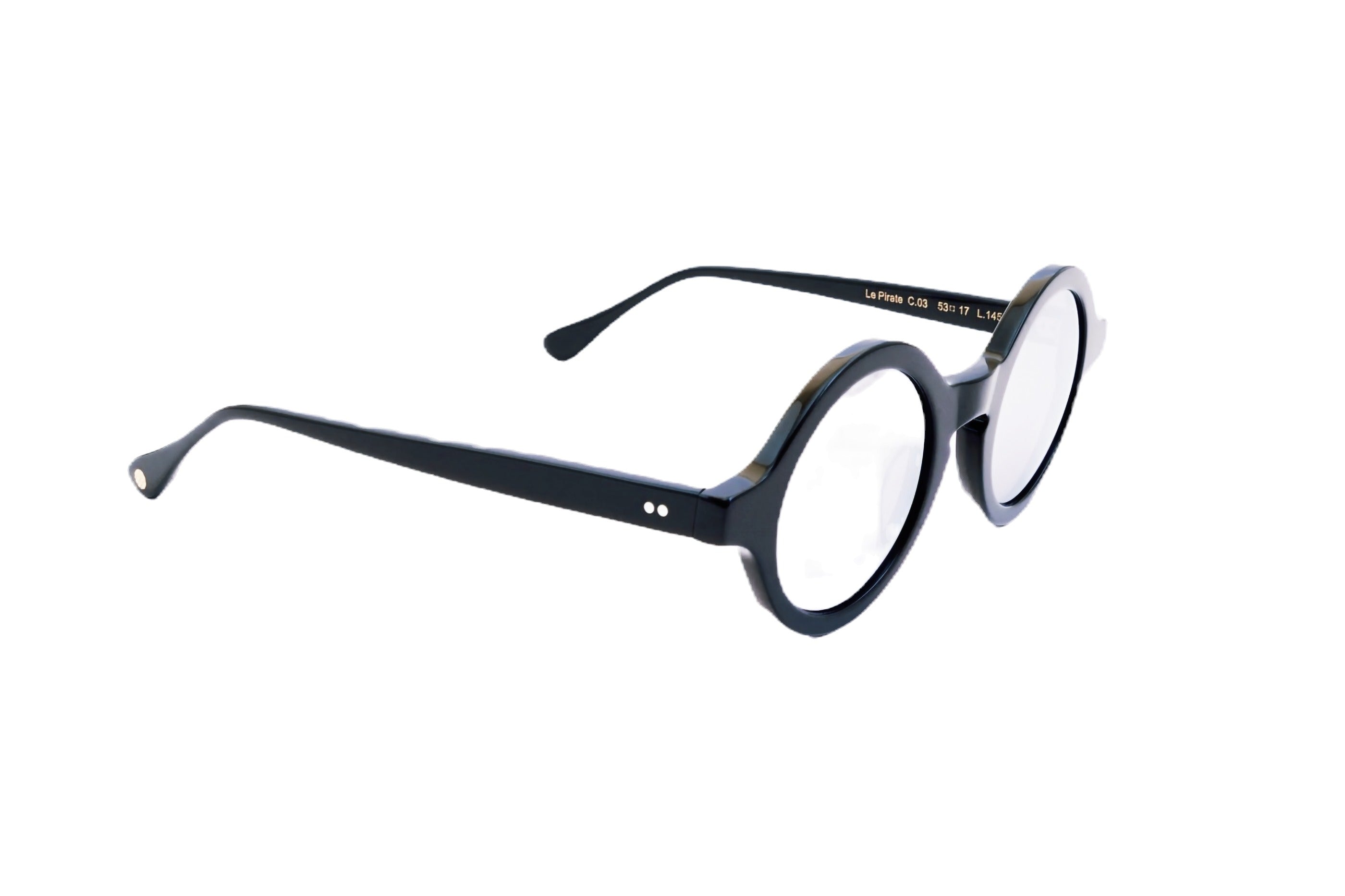 Berenford Le Pirate Silver Splash: handmade Italian sunglasses, side view