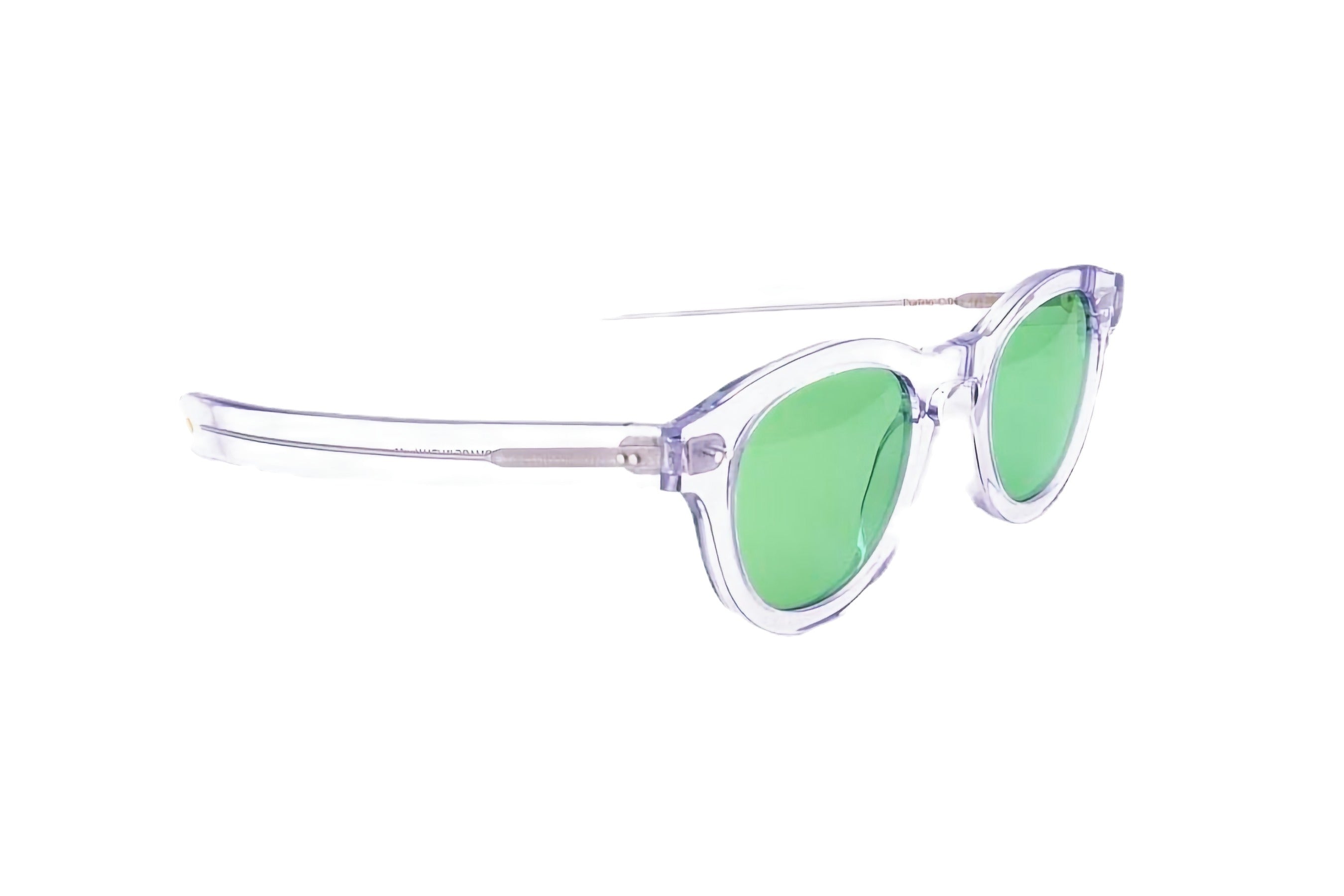 Berenford Porfirio Green: handmade Italian sunglasses, side view