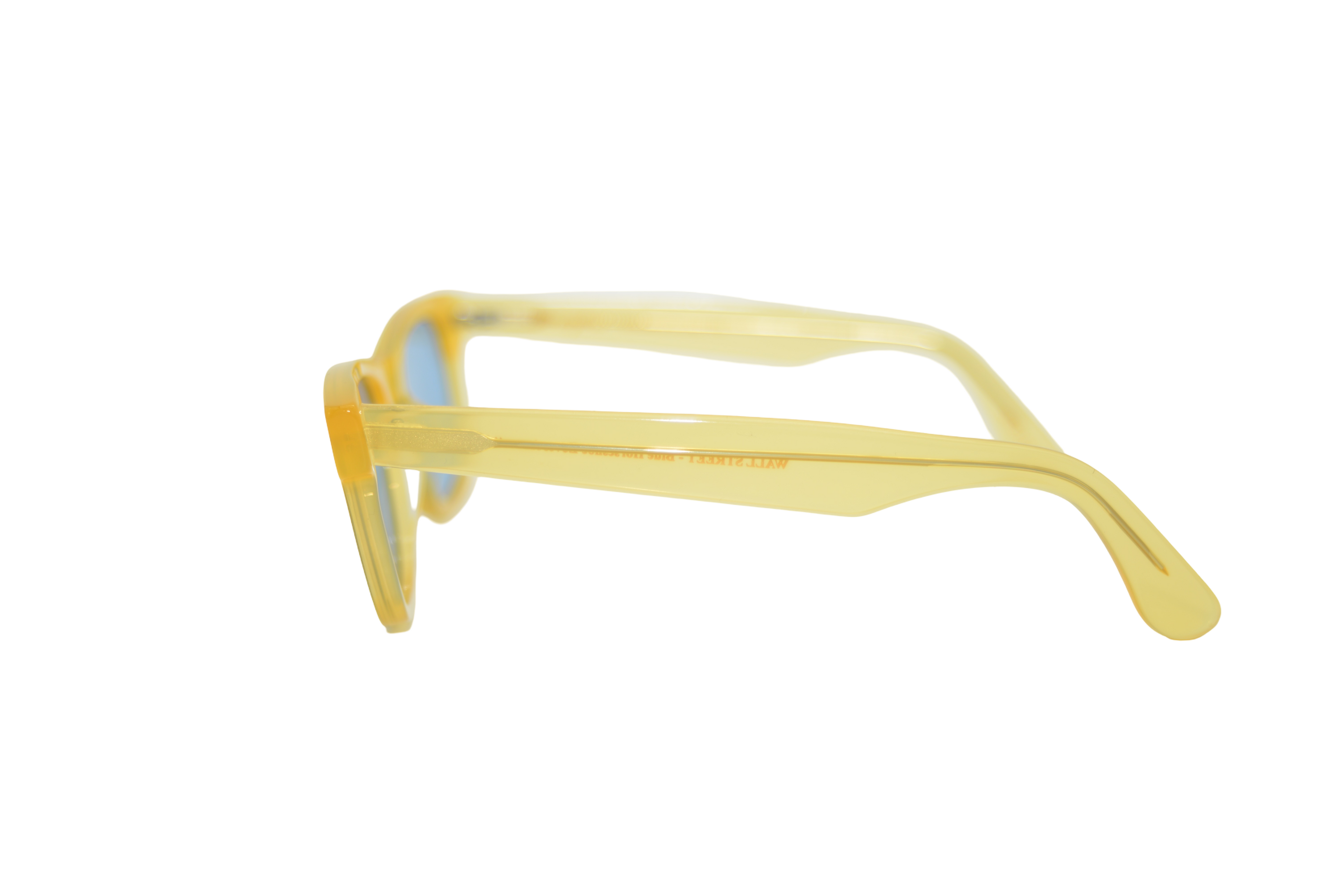 Berenford Wall Street Yellow: handmade Italian sunglasses, side view