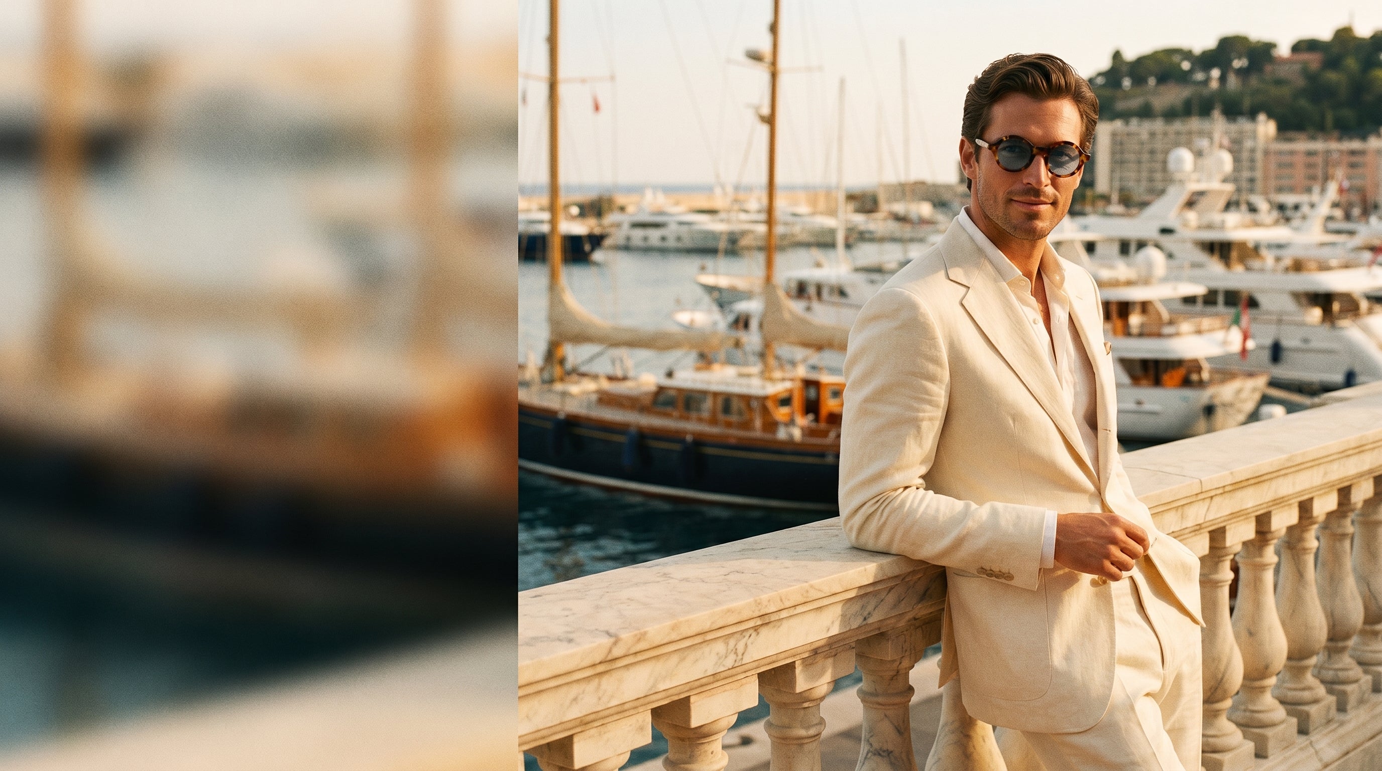 Berenford Le Pirate Marine Blue: handmade Italian sunglasses, editorial view