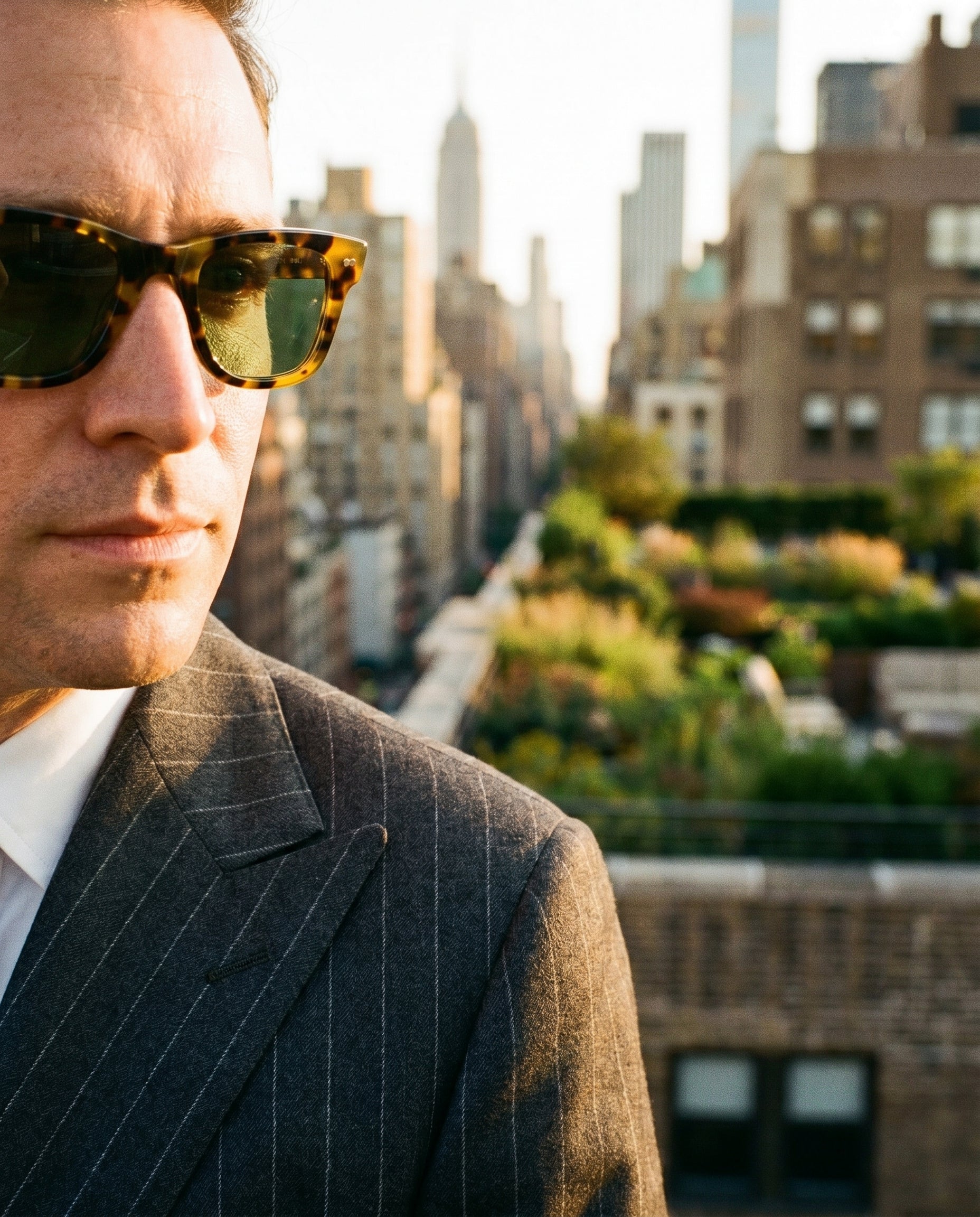 Berenford Wall Street Boho Blue: handmade Italian sunglasses, detail view